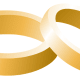 Two gold wedding bands