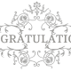 Congratulations platinum scrollwork floral clip art
