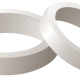 Two platinum wedding bands