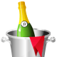 Champagne in an ice bucket