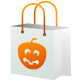 Halloween trick-or-treat bag with pumpkin image