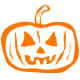 Mean orange pumpkin clip art