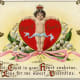 Cupid as the king of hearts vintage Valentine postcard