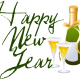 Happy New Year champagne