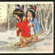 Cute kids: Native American Indian Valentine's Day card