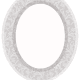 Wedding scrapbook embellishments: oval floral picture frame