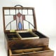 Granadillo with art glass top