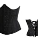 Black Underbust Lace Up Corset