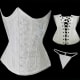 Sexy White Underbust Lace Up Corset