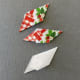 Fold two squares of your pattern and a square of vellum for the template.