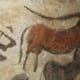 Cave painting from the Lascaux cave in The Anthropos Pavilion of The Moravian Museum, Brno, Czech Republic