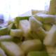 Chopped green apples