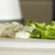 Diced onion and green pepper.