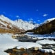 Snowfall in Chitkul, the last village on Indian- Tibet border