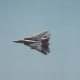 An F-14 with its wings swept back to form a Delta.