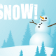 Winter clip art: Snow and snowman