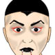 Step 4 & 5 - black in fangs and widows peak