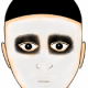 add black paint to the eye area keep it rectangle shape