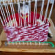 A close up through the loom