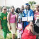Their children gathered with extended family members.