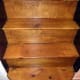 Bottom of stairs oak varnished