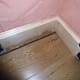 Skirting board fitted in corner
