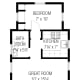 The floor plan also allows for a loft above the first floor