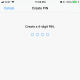 Scroll down to the Security section, and then tap "PIN." The Create PIN window appears, where you'll be prompted to create a 4-digit personal identification number.