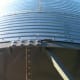 Water seepage is possible at the junction of bin and hopper, even though the bottom sheets of the bin overlap the hopper rim, so a foam spray or caulk/silicone is often applied here after the bin is secured.