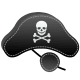 Free pirate hat and eye patch