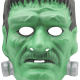 Green Frankenstein three-dimensional mask