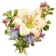 White day lily with assorted Victorian flowers