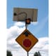 Solar panel operated traffic sign