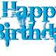 Turquoise happy birthday