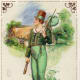 St. Patrick's Day cards: Irish lad in green pants "Erin go Bragh"