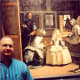 Partial view of Las Meninas and my husband