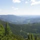 View above the mountainous landscape around Vienna.