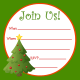green border, Christmas tree