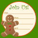 green border, gingerbread man