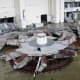 The damaged and flooded generator hall of the Sayano-Shushenskaya hydroelectric power station. (REUTERS/Ilya Naymushin)