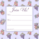 Vintage fruit on light purple background