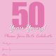 Rose pink modern 50th birthday invite template