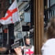 St George's Day in Nottingham's Old Market Square.
