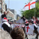St George's Day in Nottingham's Old Market Square.