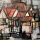 Closeup of a Robert Rogan painting furnished by William Reaves Art Gallery