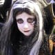 Simple but effective home made face paint, white face goth ghoul with dark lips and eyes