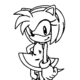 Girl Sonic Pose1 - Sonic Hedgehog Kids Colouring Pictures to Print-and-Colour Online