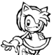 Girl Sonic Pose2 - Sonic Hedgehog Kids Colouring Pictures to Print-and-Colour Online