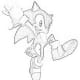 Sonic Pose1 - Sonic Hedgehog Kids Colouring Pictures to Print-and-Colour Online