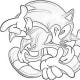 Sonic Pose7 - Sonic Hedgehog Kids Colouring Pictures to Print-and-Color Online